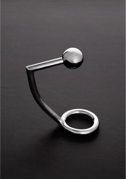 Steel - Stalowy pierścień intymny z kulką, 45/30 mm, polerowany