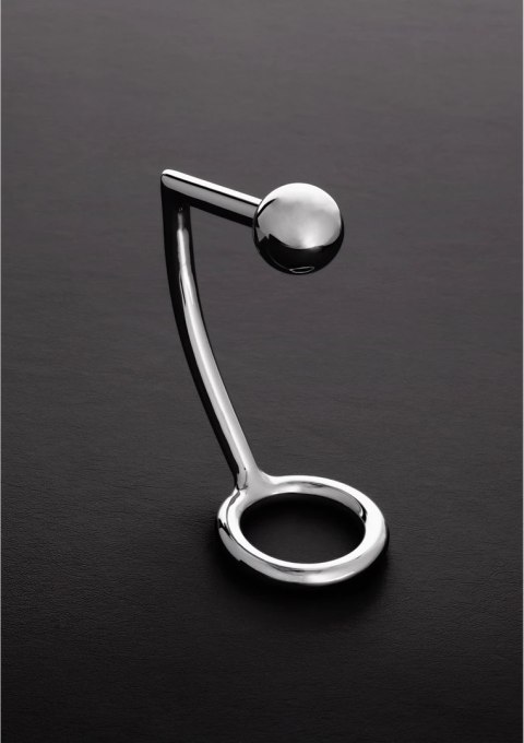 Steel - Stalowy pierścień intymny z wyjmowaną kulką, 50/30 mm