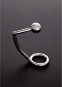 Steel - Stalowy pierścień intymny z wyjmowaną kulką, 50/30 mm