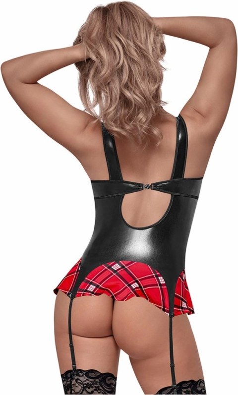 Magic Silk Flirty Freshman SM - Komplet sukienka z podwiązkami i krawatem