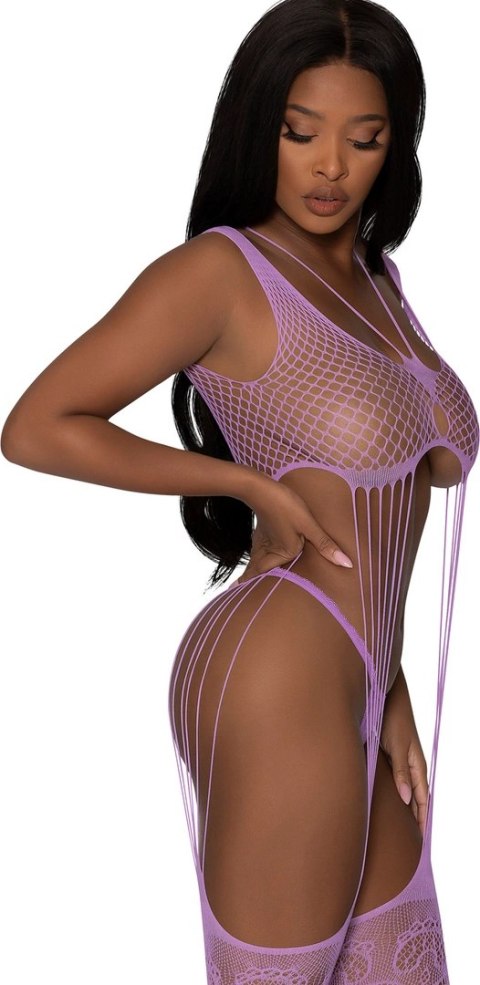 Magic Silk Seamless Body z Podwiązkami i Stringami, Czarny, Uniwersalny