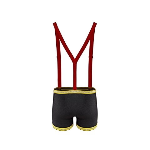 Male Power SM kostium strażacki męski z siateczką i szelkami