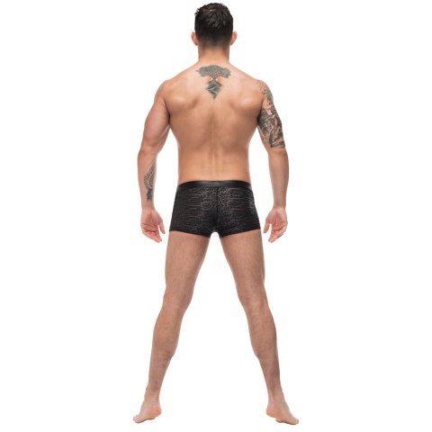 Male Power Zip It szorty męskie z ukośnym zamkiem, czarne, rozmiar M