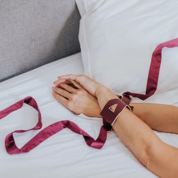 My Own Filo - Fioletowe mankiety na nadgarstki, miękki materiał, 2 szt.