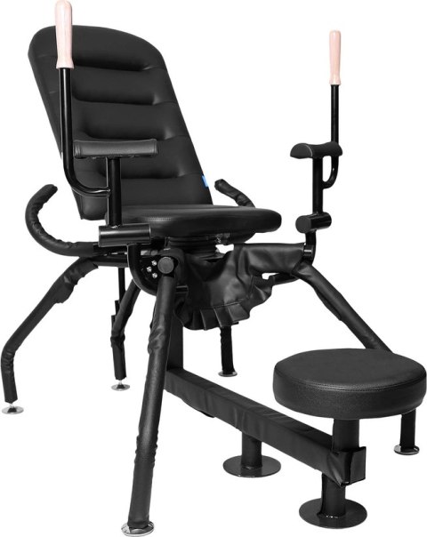 EasyToys Fotel wielopozycyjny z regulacją, stalowy, czarny 175x83x124cm