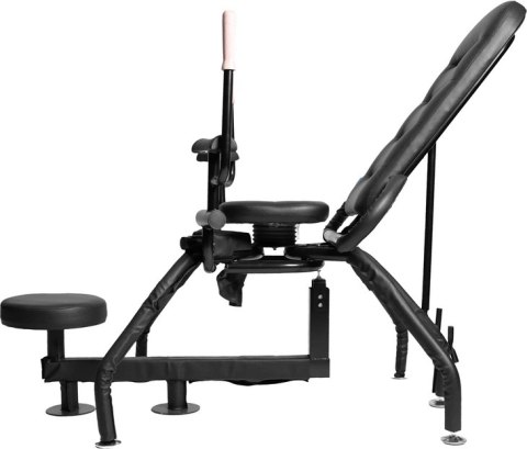 EasyToys Fotel wielopozycyjny z regulacją, stalowy, czarny 175x83x124cm