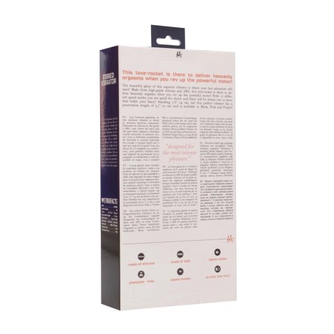 GC by Shots - Wibrator żebrowany silikonowy 19 cm, 10 trybow, czarny