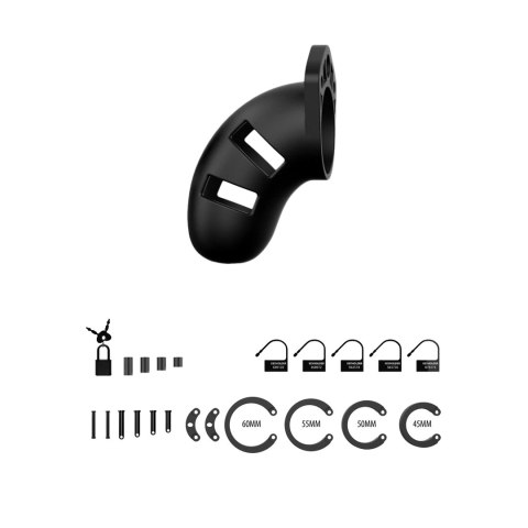 Mancage Model 9 cm - Anatomiczna klatka intymna z regulacją i zamkiem