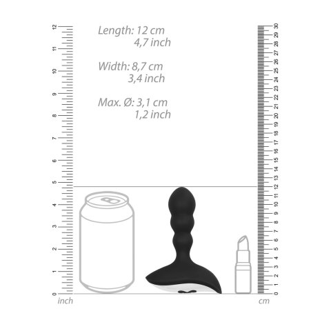 SONO No.78 ładowalny stymulator analny z pilotem, 10 trybow, czarny