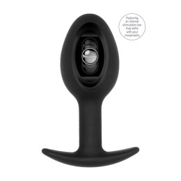 SONO No.89 silikonowy korek z ruchomą kulką, 8,3 cm, czarny