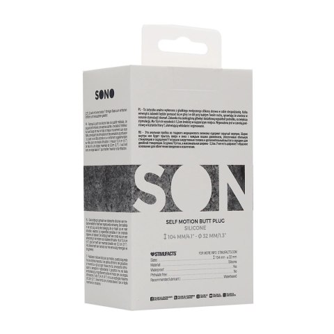 SONO Plug No.90 silikonowy korek z ruchomą kulką 10,4 cm czarny