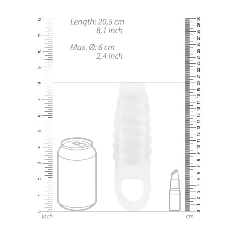 Shots No.21 Przedłużacz anatomiczny TPE czarny/szary/przezroczysty