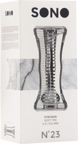 Shots No.23 maszyna intymna TPE prążkowana struktura szara