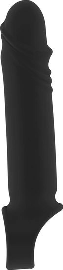 SilexD Przedłużający rękaw intymny No.31, elastyczny TPE, czarny