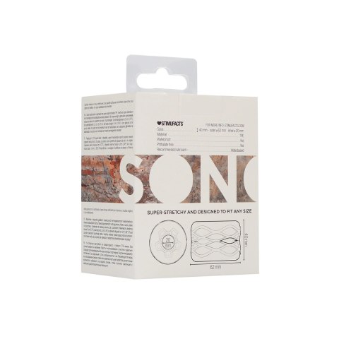Sinner Gear No.93 Elastyczna Osłona Intymna ze Stoperem, TPE, 4 cm
