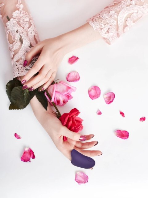 Vive Hana - Anatomiczny Wibrujący Pierścień na Palec, 10 Trybow, Fioletowy