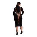 Le Desir Carme Plus Size dopasowana sukienka długa czarna XL-XXXXL