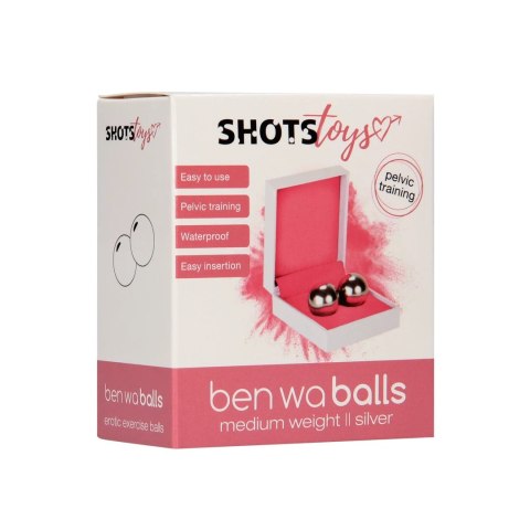 Shots Toys Ben Wa Balls Duo - zestaw 2 kulek, średnia waga, trening mięśni