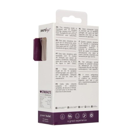 Shots Toys Bullet 10-speed wodoodporny mini wibrator czarny