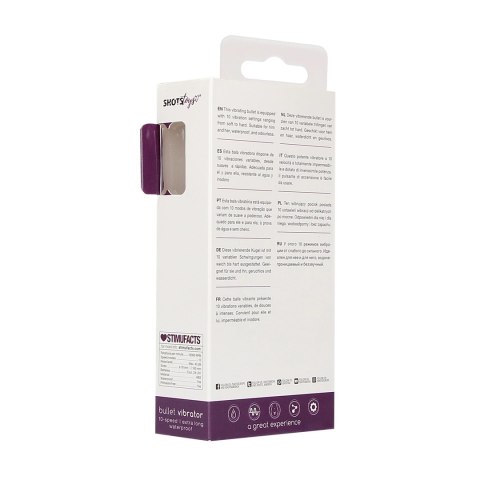 Shots Toys Extra Long Bullet 10 Trybow Wibracji Wodoodporny Model