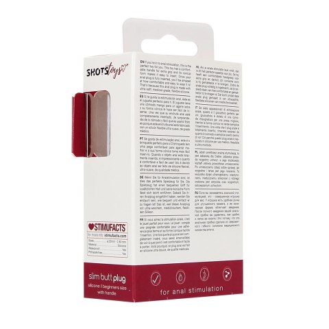 Shots Toys Korek anatomiczny cienki silikonowy, czarny