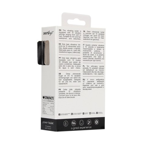 Shots Toys Mini Wibrujący Pocisk 10 Trybow Wodoodporny Czarny