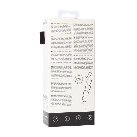 Shots Toys Prążkowany korek anatomiczny silikonowy czarny