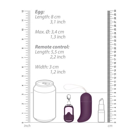 Shots Toys Wireless Egg model G - 10 trybow, pilot stalowy